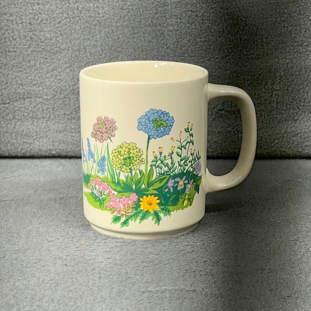 Floral Coffee Mug Tea Cup Botanical Flowers Garden Spring Cottagecore Decor